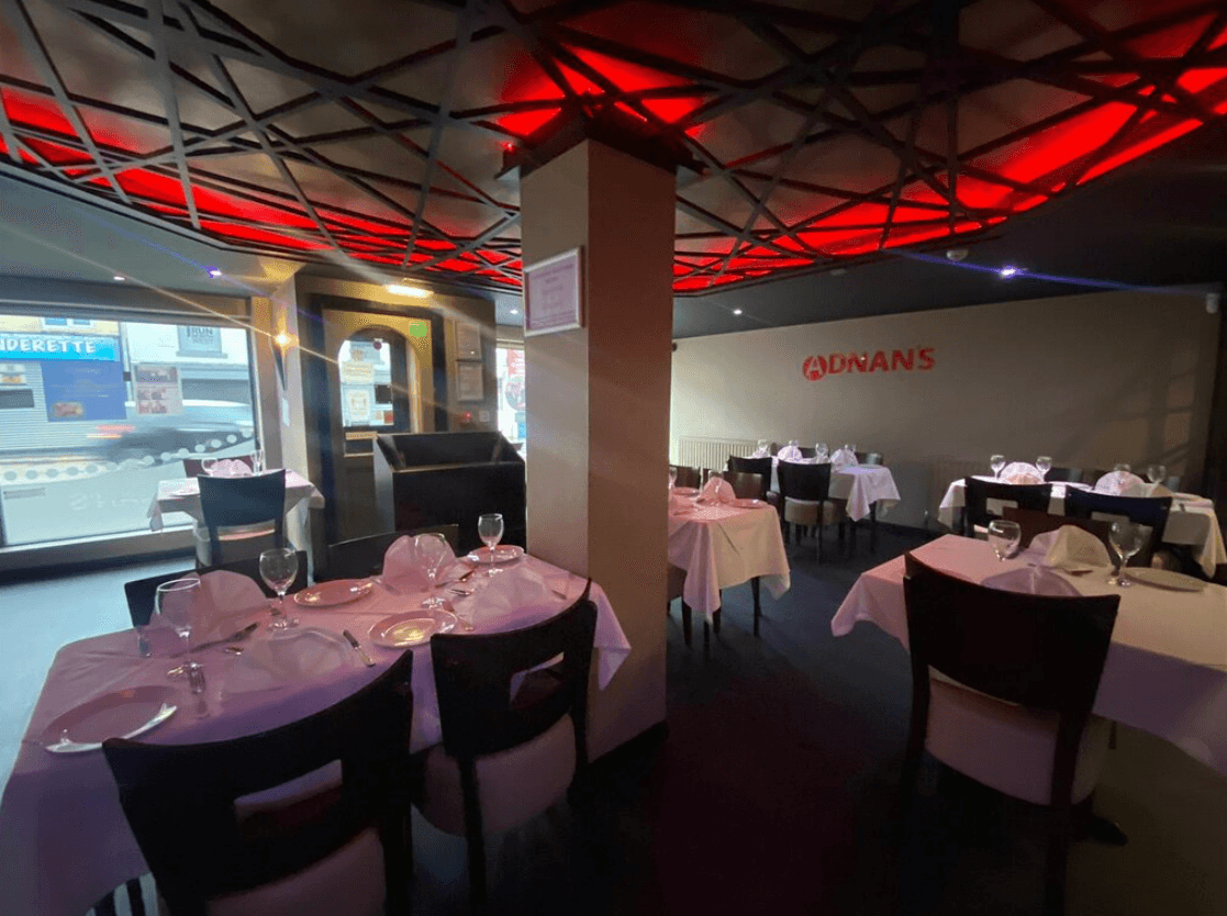 Interior of the ADNANS restaurant