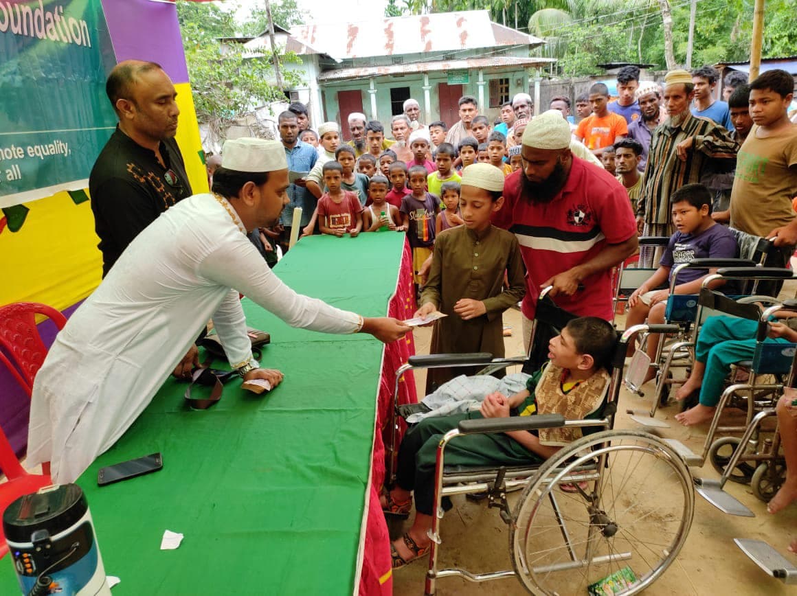 Aid distribution in a village